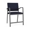 Lesro Newport Wide Hip Chair Metal Frame, Charcoal, OH Navy Upholstery NP1261 - alternate 1